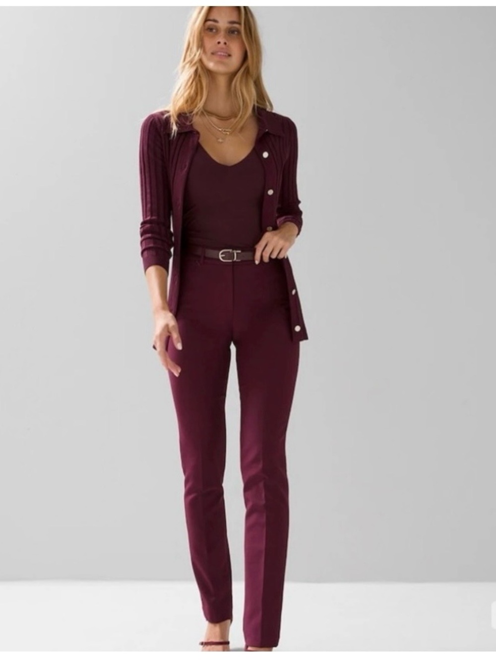 White House Black Market Elle Slim Trouser Comfort Stretch